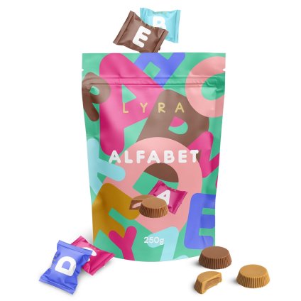Pralinen ALFABET 250 g, LYRA