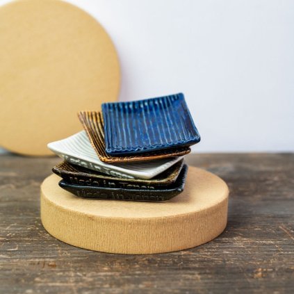 Servierteller CONTOUR 10 x 7,5 cm, blau, keramik, MIJ