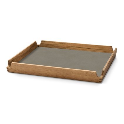 217373 servirovaci podnos airy nupo 30 x 30 cm tmave seda hneda kuze drevo lind dna