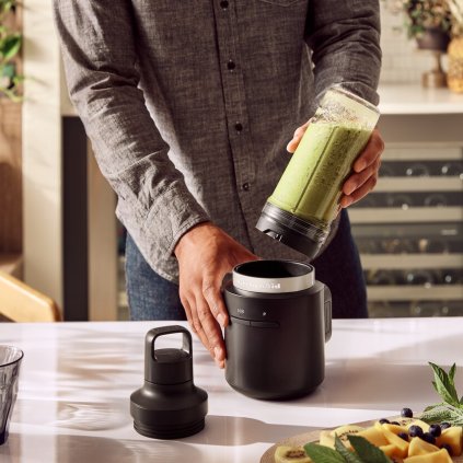 Smoothie-Maker 5KSBR200, kabellos, ohne Batterie, matt schwarz, KitchenAid