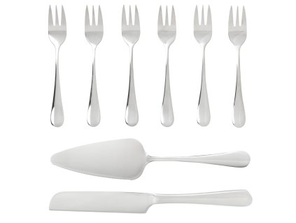 Torten-Servier-Set THE ESSENTIALS, set à 8 st, grau, Printworks