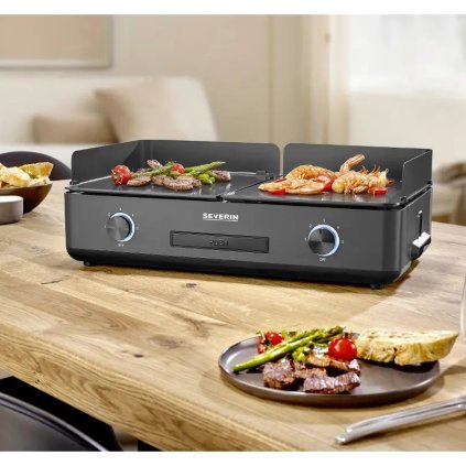 Elektro Tischgrill PG 8569 SUAVE PLANCHA, schwarz, Severin