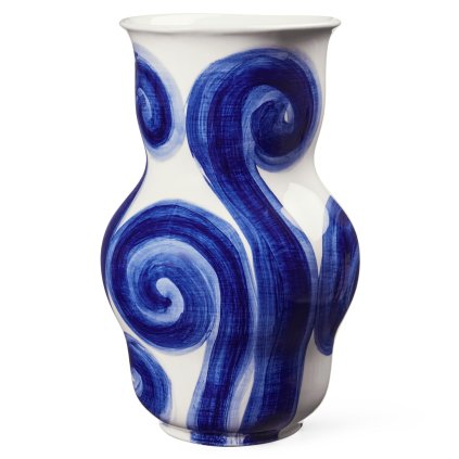 Vase TULLE 22 cm, blau, steingut, Kähler