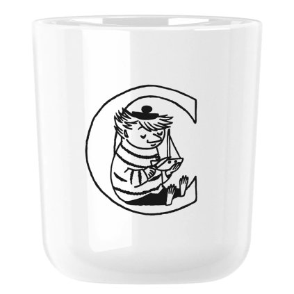 Kunststoffbecher MOOMIN ABC 200 ml, Buchstabe C, weiß, RIG-TIG