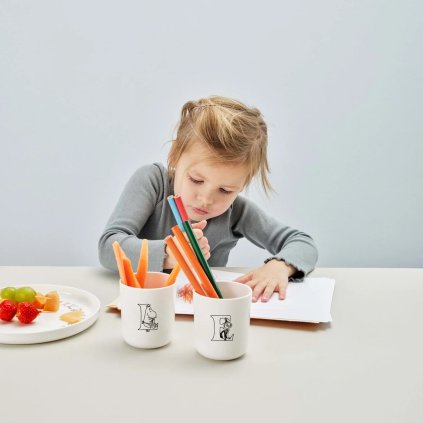 Kunststoffbecher MOOMIN ABC 200 ml, Buchstabe N, weiß, RIG-TIG