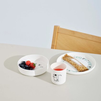 Kunststoffbecher MOOMIN ABC 200 ml, Buchstabe W, weiß, RIG-TIG