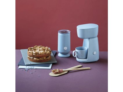 Milchaufschäumer FOODIE 19 cm, staubig blau, kunststoff, RIG-TIG