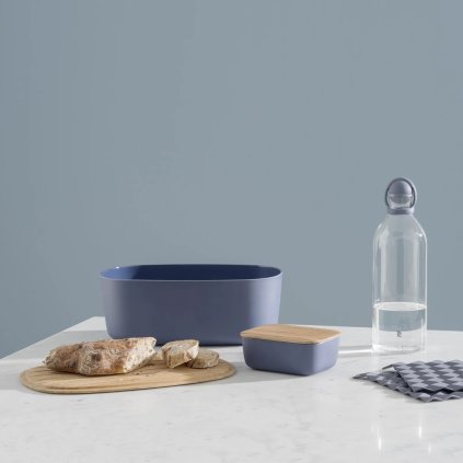 Brotkasten BOX-IT 34 cm, dunkel blau, kunststoff / bambus, RIG-TIG