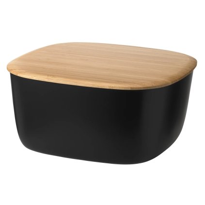 Brotkasten BOX-IT 23 cm, schwarz, kunststoff / bambus, RIG-TIG