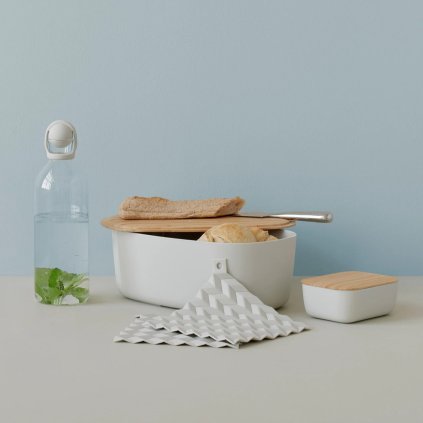 Brotkasten BOX-IT 34 cm, leicht grau, kunststoff / bambus, RIG-TIG