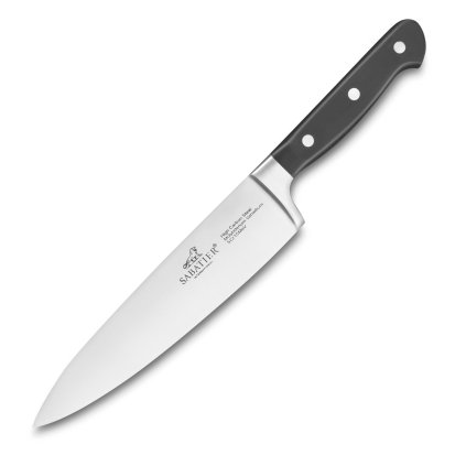 Chefmesser PLUTON 20 cm, Edelstahlnieten, schwarz, Lion Sabatier