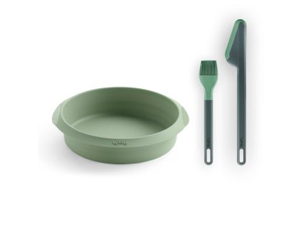 Basisset für Heißluftfritteuse, set à 3 st, grün, silikon, Lékué