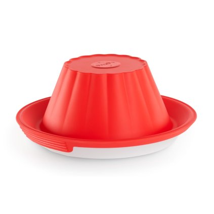 Puddingform 24 cm, rot, silikon, Lékué
