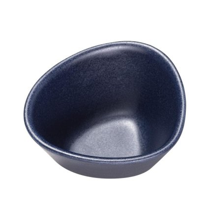 Schüssel KURVE 11 cm, marineblau blau, steingut, LIND DNA