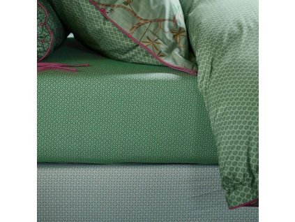 Spannbettlaken Doppelbett TWINKLE STAR 180 x 200 cm, grün, Baumwollperkal, Pip Studio