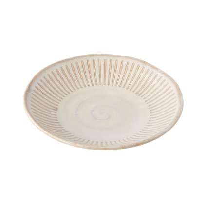 225438 talir na tapas ridged alabaster 16 cm bezova keramika mij