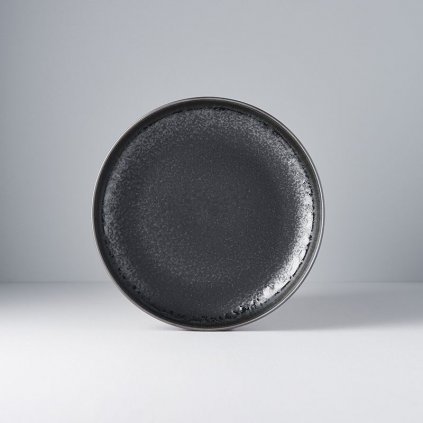 Dessertteller MATT BLACK 22 cm, hoher Rand, MIJ
