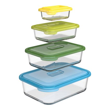 Lebensmittelbehälter NEST, 4er-Set, Glas, Joseph Joseph