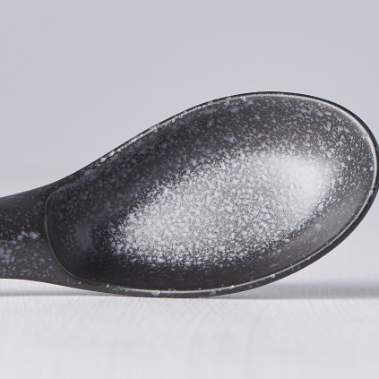 Japanischer Löffel 15 cm, schwarz matt, MIJ
