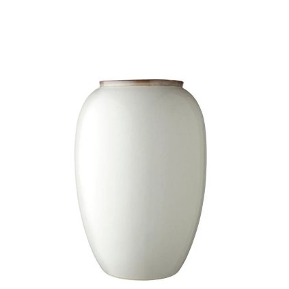 Vase 20 cm, Creme, Steinzeug, Bitz