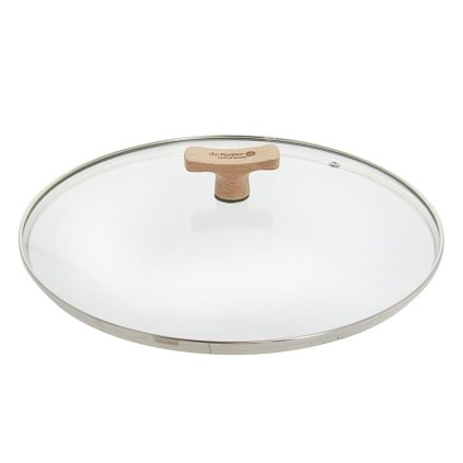 Topfdeckel 32 cm, mit Holzgriff, glas, de Buyer
