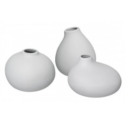 Vase NONA, 3er-Set, hellgrau, Blomus