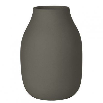 Vase COLORA L 20 cm, Stahlgrau, Keramik, Blomus