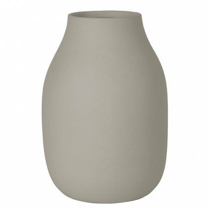 Vase COLORA L 20 cm, warmes Grau, Blomus