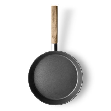 Antihaftpfanne NORDIC KITCHEN 24 cm, mit Holzgriff, Edelstahl, Eva Solo