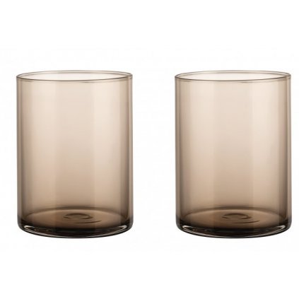 Trinkglas MERA, 2er-Set, 220 ml, braun, Blomus