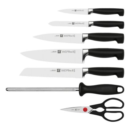 Messerblock Set FOUR STAR, 8-teilig, mit Wetzstahl und Schere, Zwilling