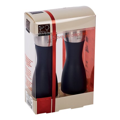 Salz- und Pfeffermühle Set FIDJI 15 cm, schwarz matt/Edelstahl, Peugeot