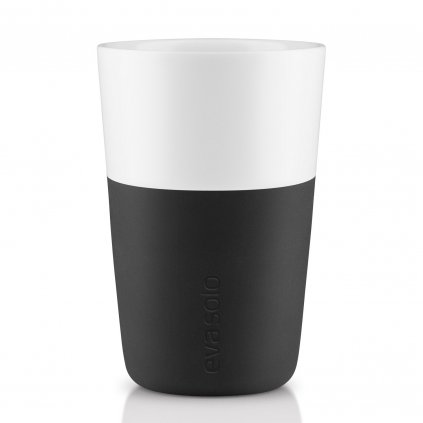 Becher 360 ml, 2er-Set, mit Silikondeckel, kohlschwarz, Eva Solo