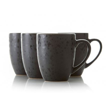 Teetasse, 4er-Set, schwarz, Bitz