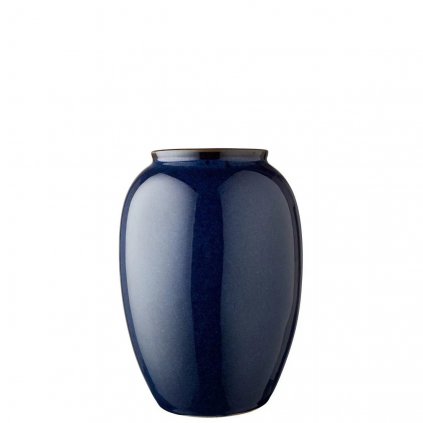 Vase 12,5 cm, blau, Steinzeug, Bitz