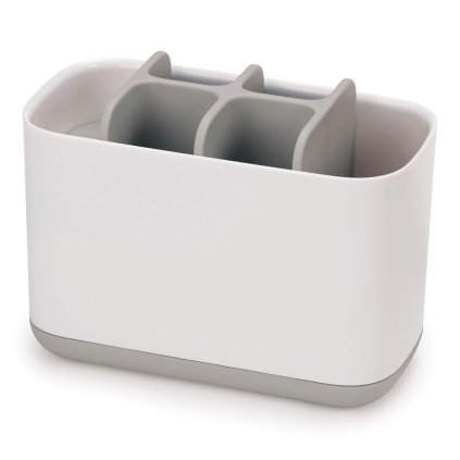 Zahnputzbecher EASYSTORE, groß, weiß-grau, Joseph Joseph