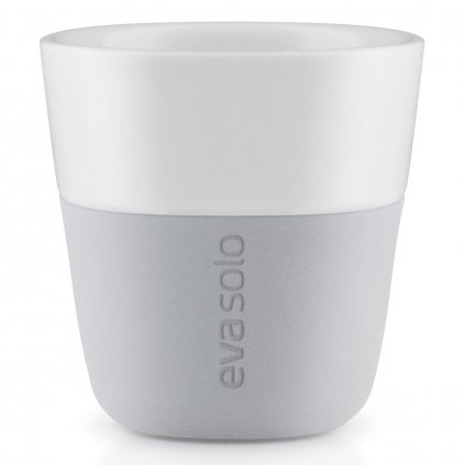 Espressotasse 80 ml, 2er-Set, mit Silikondeckel, hellgrau Eva Solo