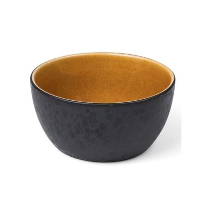 Servierschale 14 cm, schwarz/bernstein, Bitz