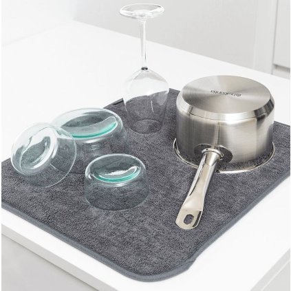 Abtropfmatte 40 x 47 cm, grau, Mikrofaser, Brabantia