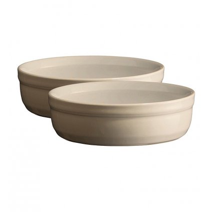 Crème Brûlée Form 12 cm, 2er-Set, Creme, Emile Henry