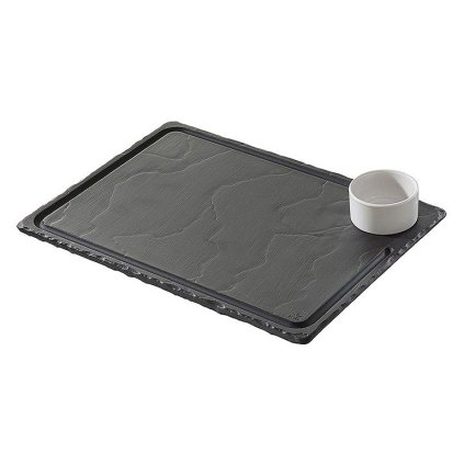 Steakteller BASALT 33 x 24 cm, Slate-Effect, Keramik, REVOL
