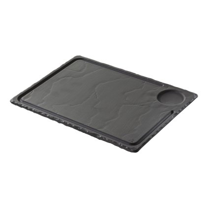 Steakteller BASALT 33 x 24 cm, Slate-Effect, Keramik, REVOL