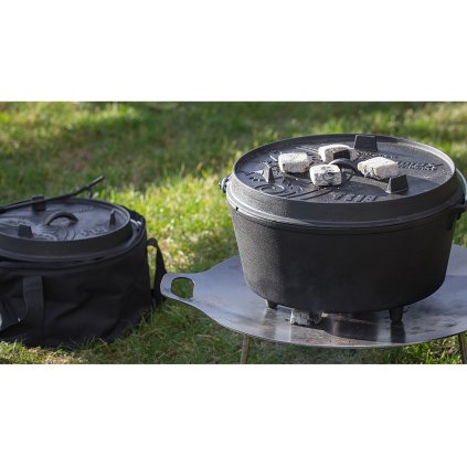 Outdoor Feuertopf FT12, 12,8 l, mit Füßen, Gusseisen, Petromax