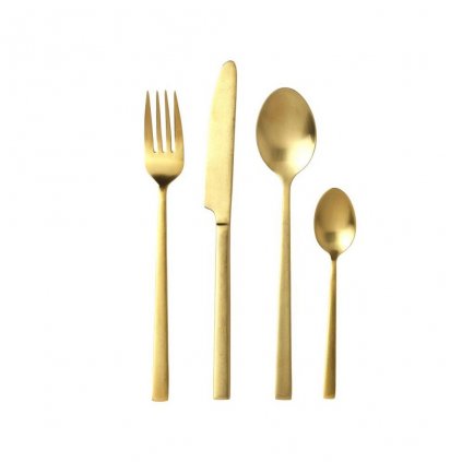 Besteckset, 16-teilig, golden, Bitz