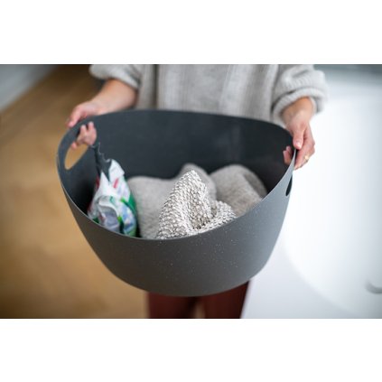 Wäschekorb BOTTICHELLI L 15 l, Naturgrau, Koziol