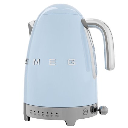 Wasserkocher mit Temperatureinstellung KLF04PBEU 1,7 l, pastellblau, Smeg