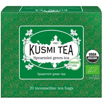 Grüner Tee mit Minze, 20 Musselin-Teebeutel, Kusmi Tea