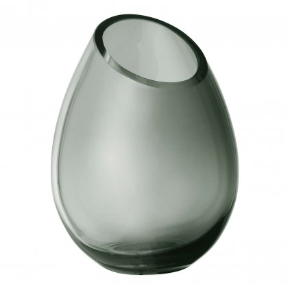 Vase DROP 16,5 cm, Rauchglas, Blomus