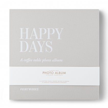 Fotoalbum HAPPY DAYS, Silber, Printworks