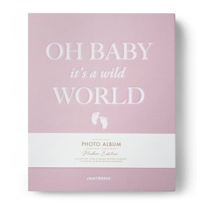 Fotoalbum BABY IT'S A WILD WORLD, rosa, Printworks